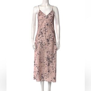 All Saints Slip Dress - Pink with Black Dots - Size M